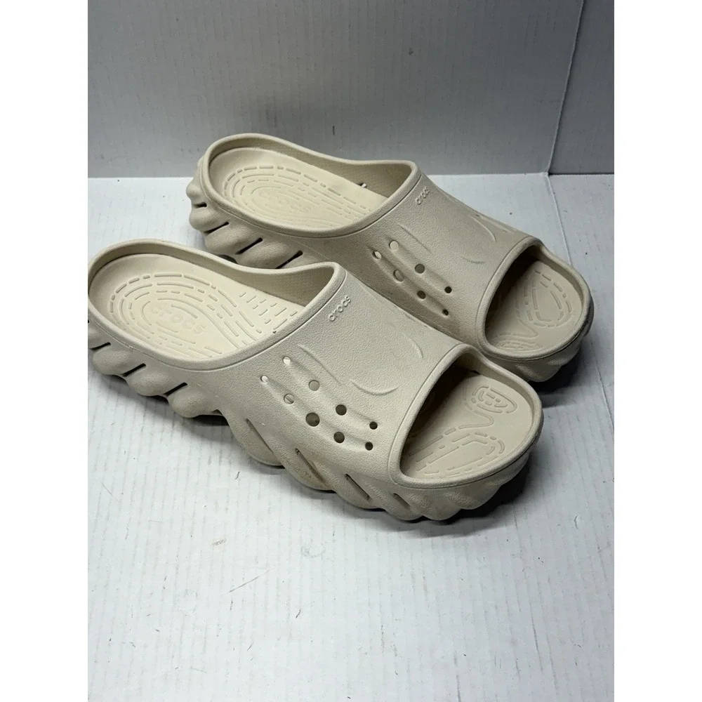 Crocs Echo Slide Beige Sandals Men's Size 13